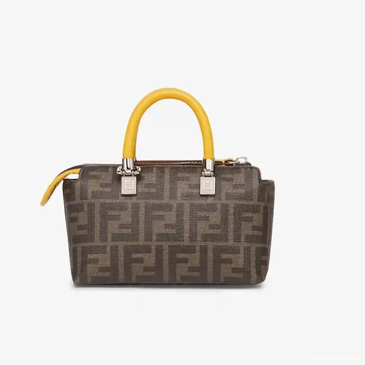 Affordable HOT By Yellow Fabric In Way FF Boston Bag Brown Fendi Mini Dragon Pokmon Motif The 0327